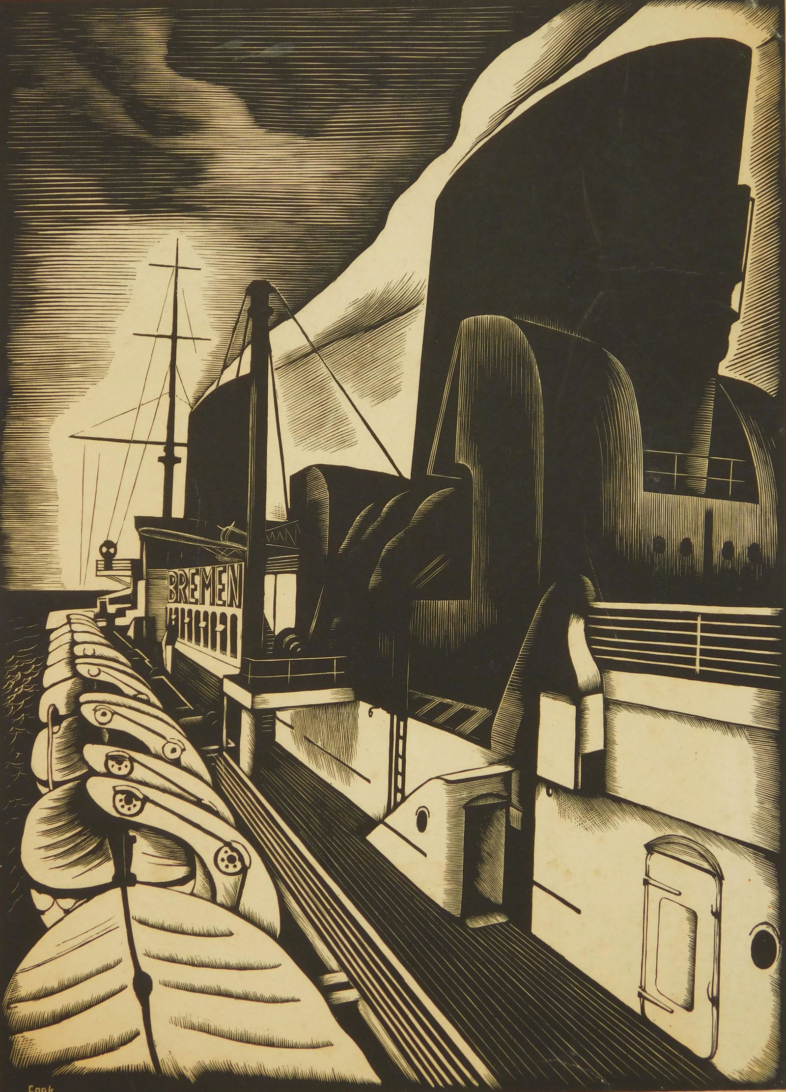 Howard Cook woodcut (1 of 6)