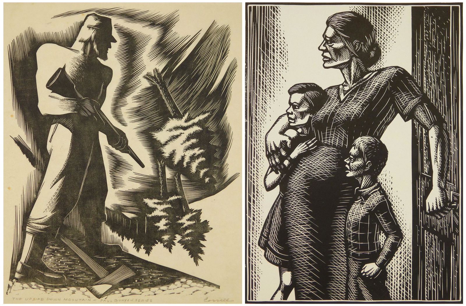 2 Richard Correll linocuts (1 of 7)