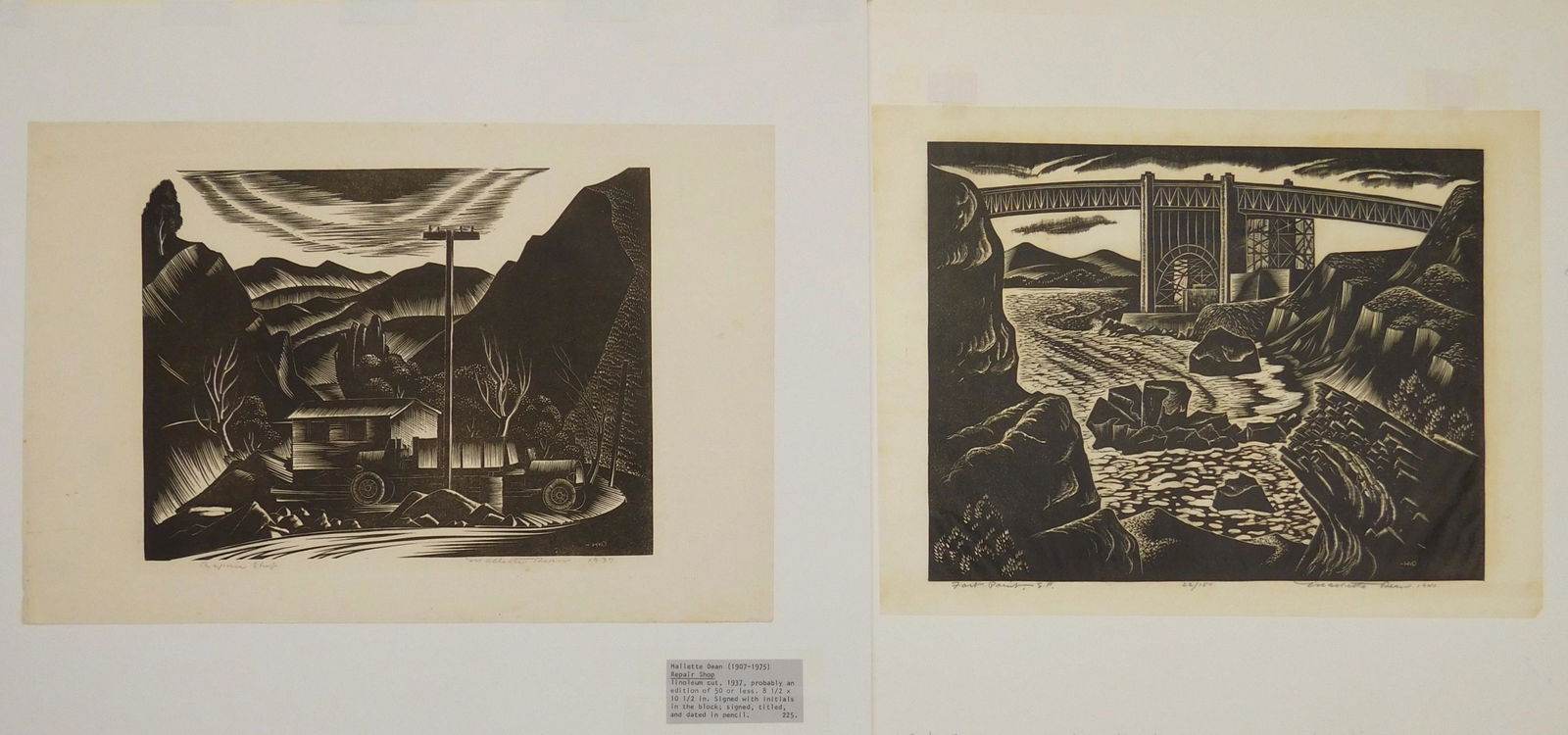 2 H. Mallette Dean linocuts (1 of 10)