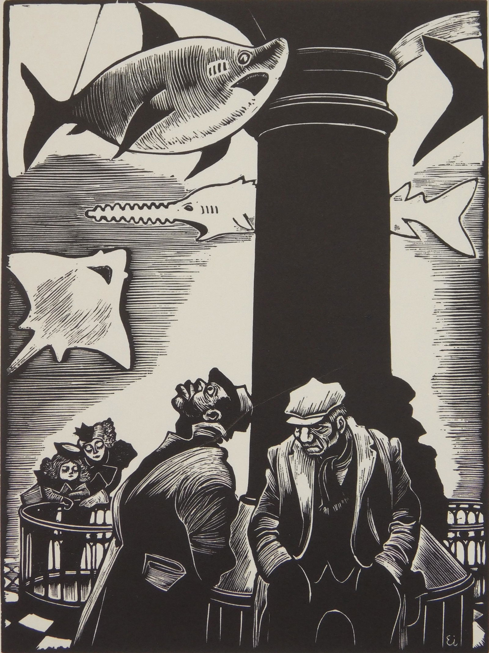 Fritz Eichenberg wood engraving (1 of 4)