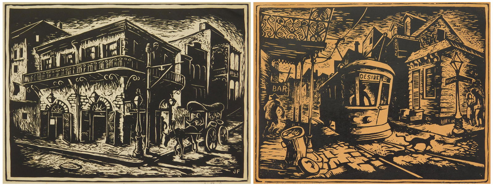 2 James A. Fisher woodblocks (1 of 8)