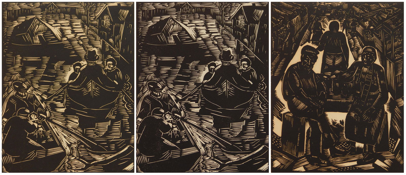 3 William Jacobs block prints (1 of 11)