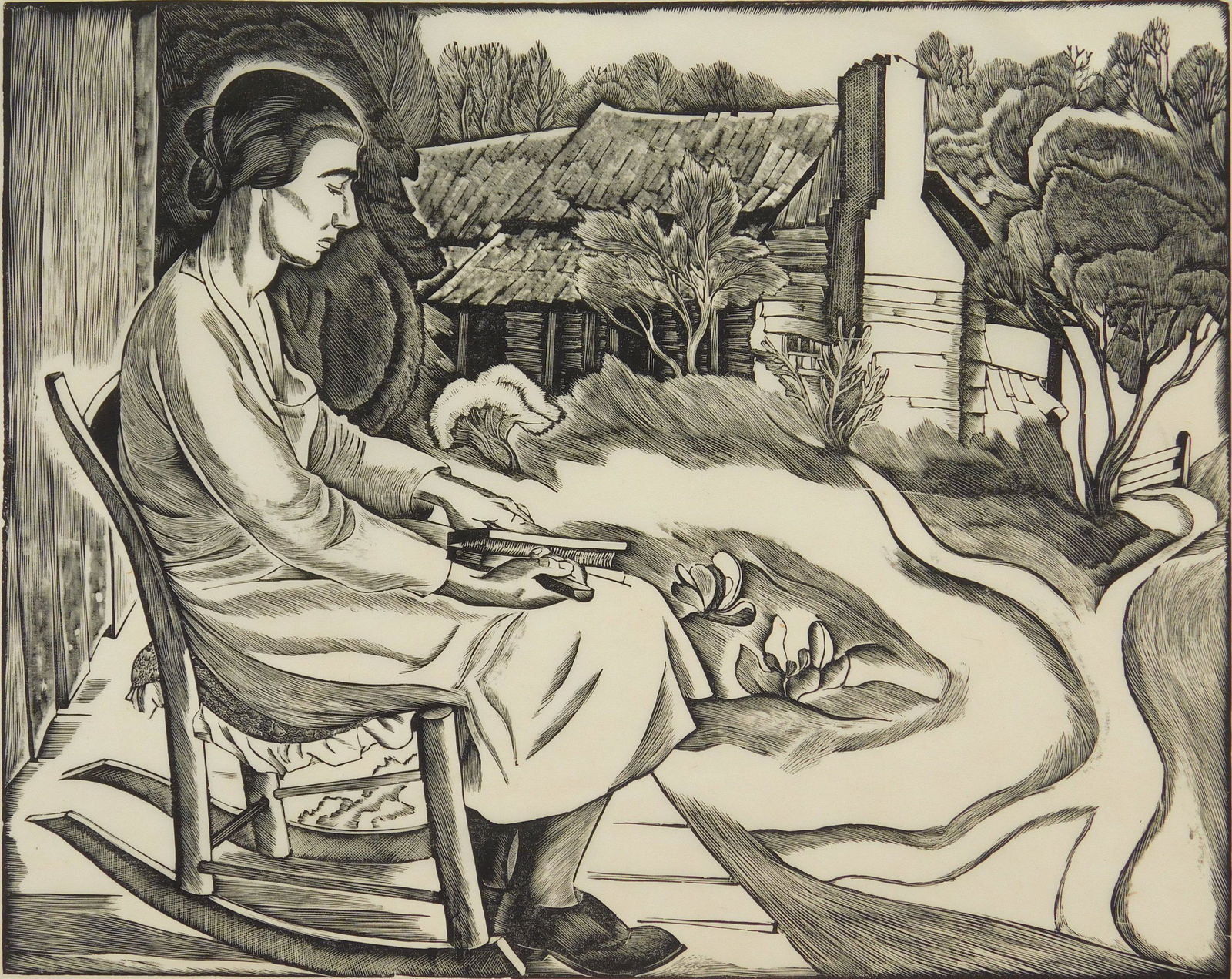 Barbara Latham wood engraving (1 of 4)