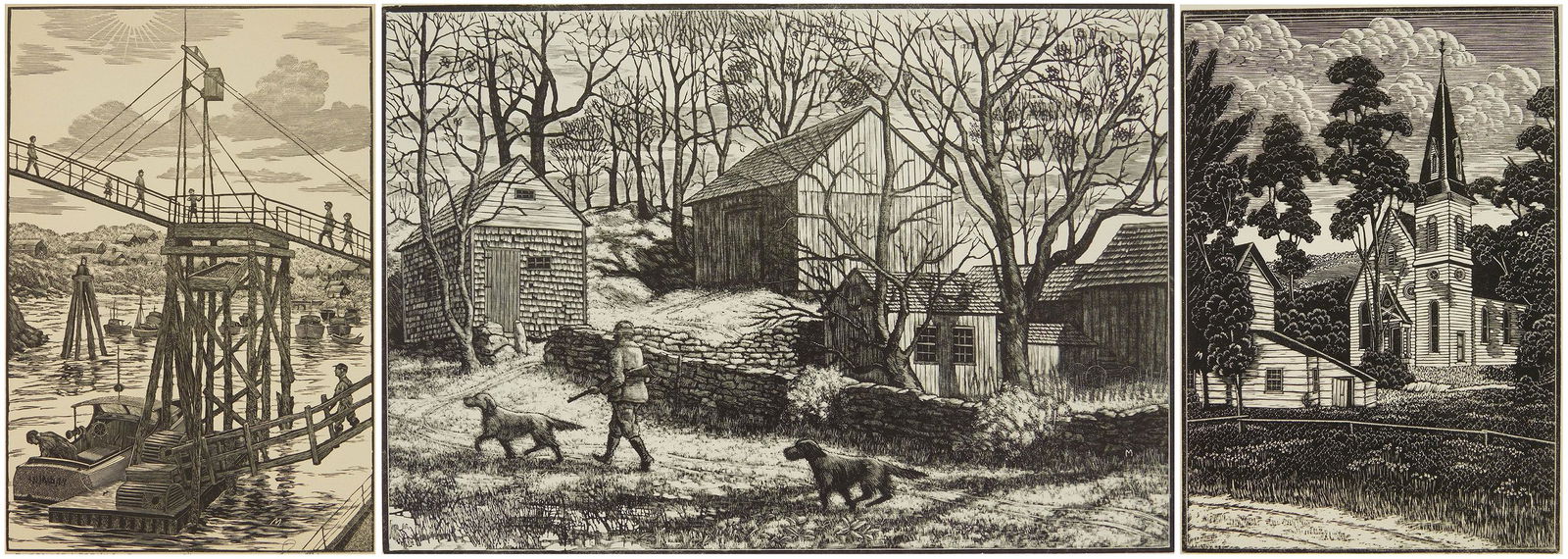 3 Leo Meissner wood engravings (1 of 9)