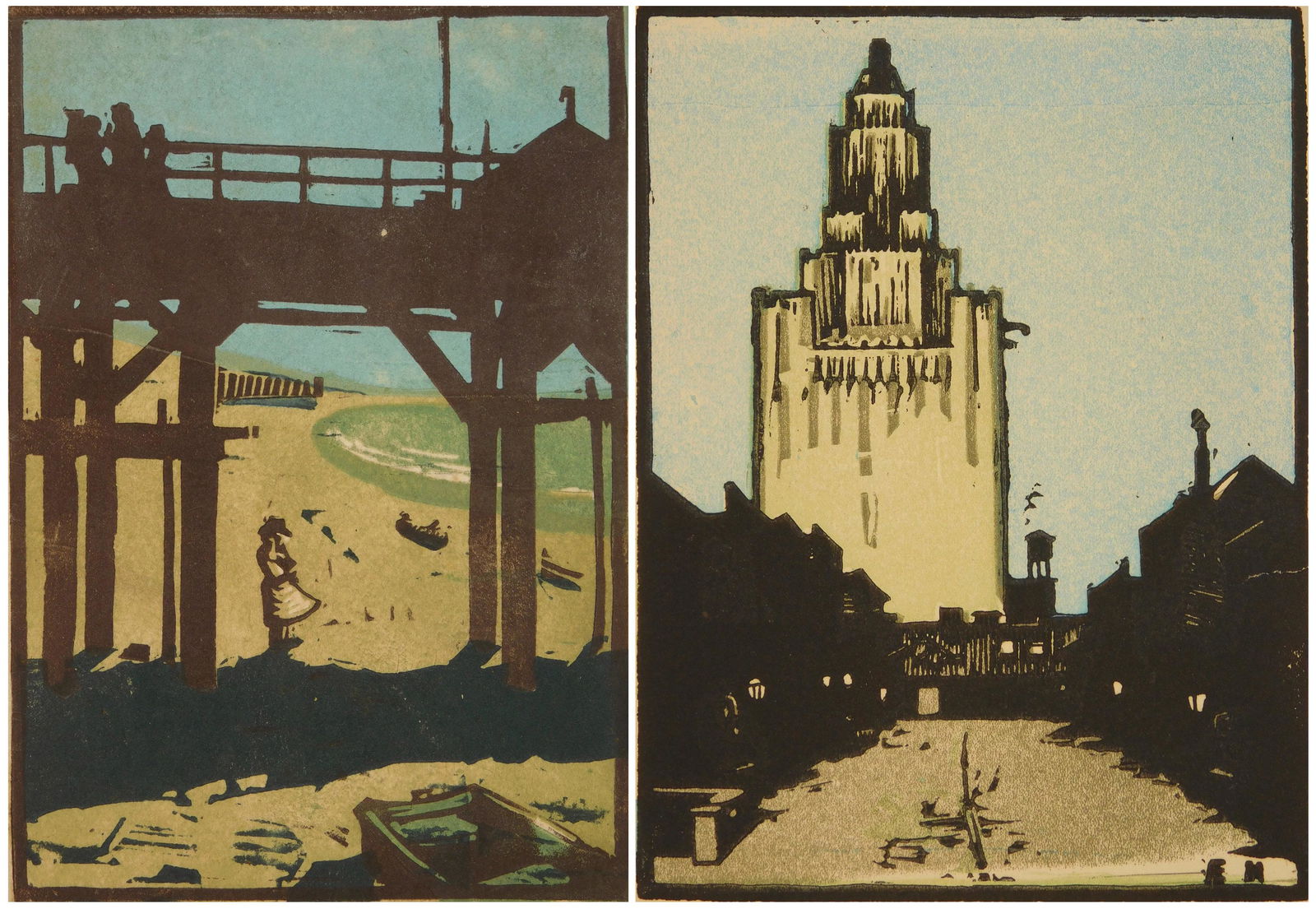 2 Eugene Morley linocuts (1 of 7)