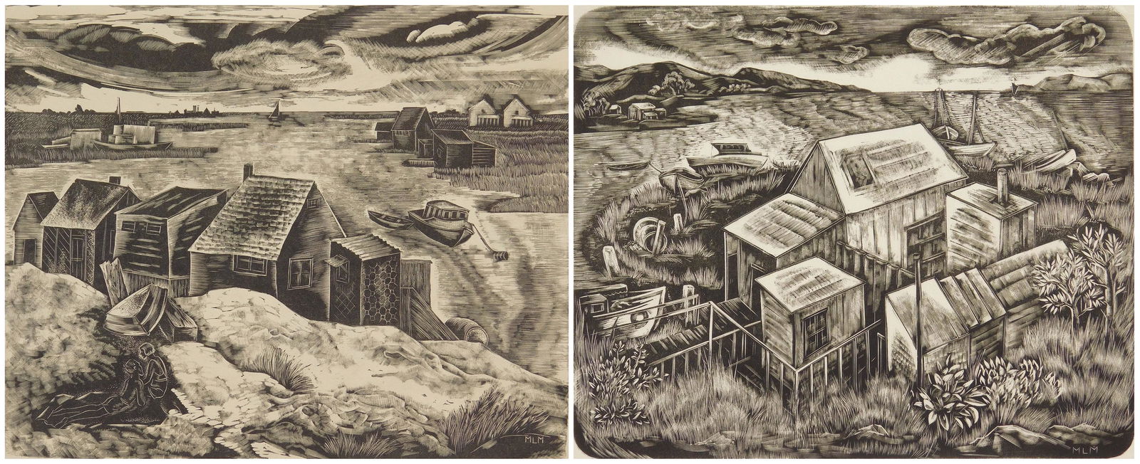 2 Minnie Lois Murphy wood engravings (1 of 8)