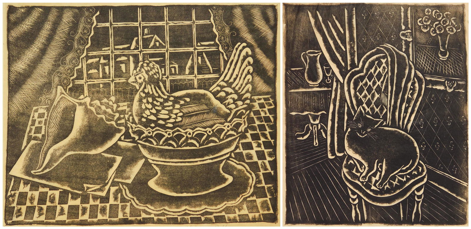 2 Hobson Pittman woodblocks (1 of 9)