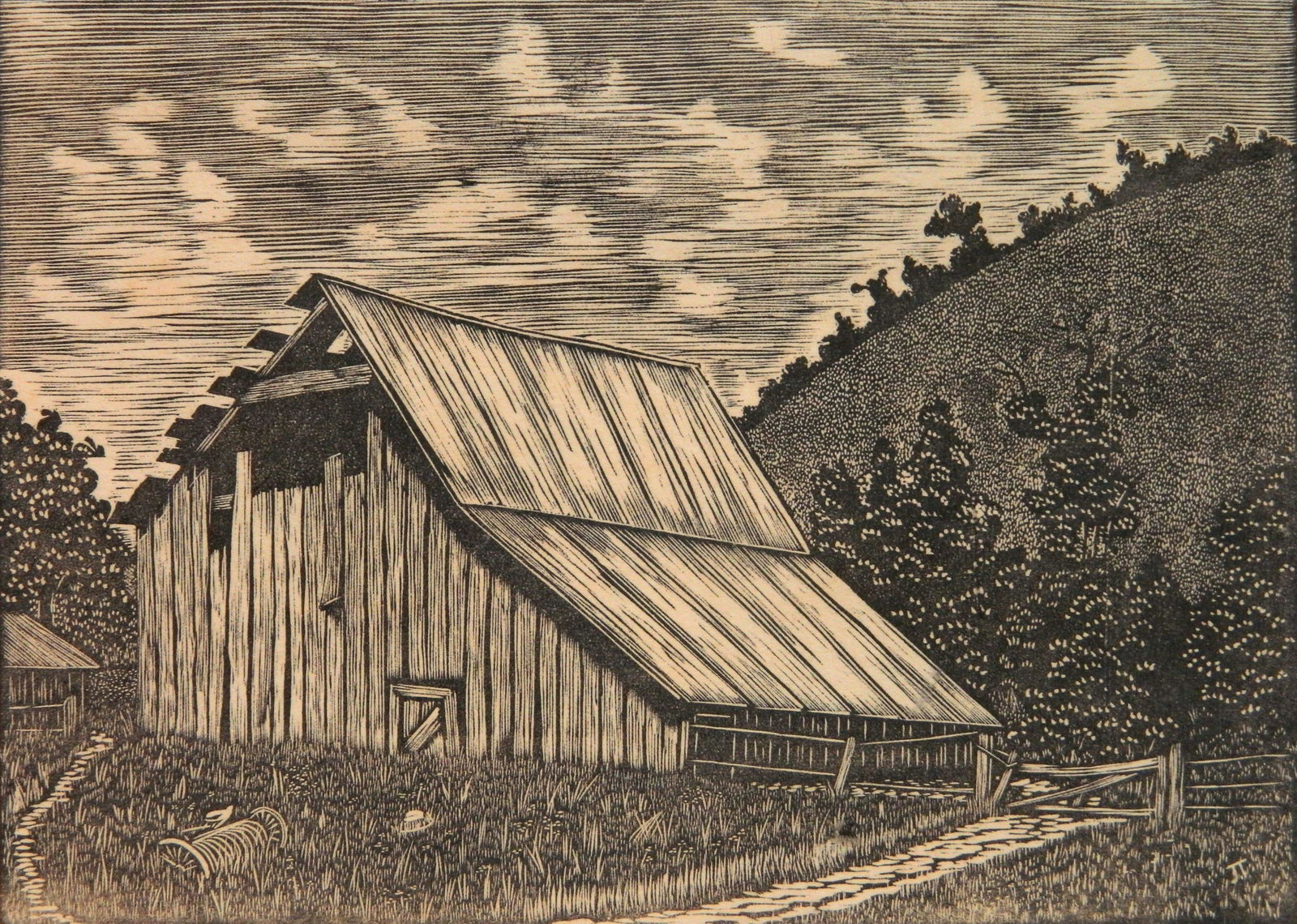 John W. Taylor woodblock (1 of 4)