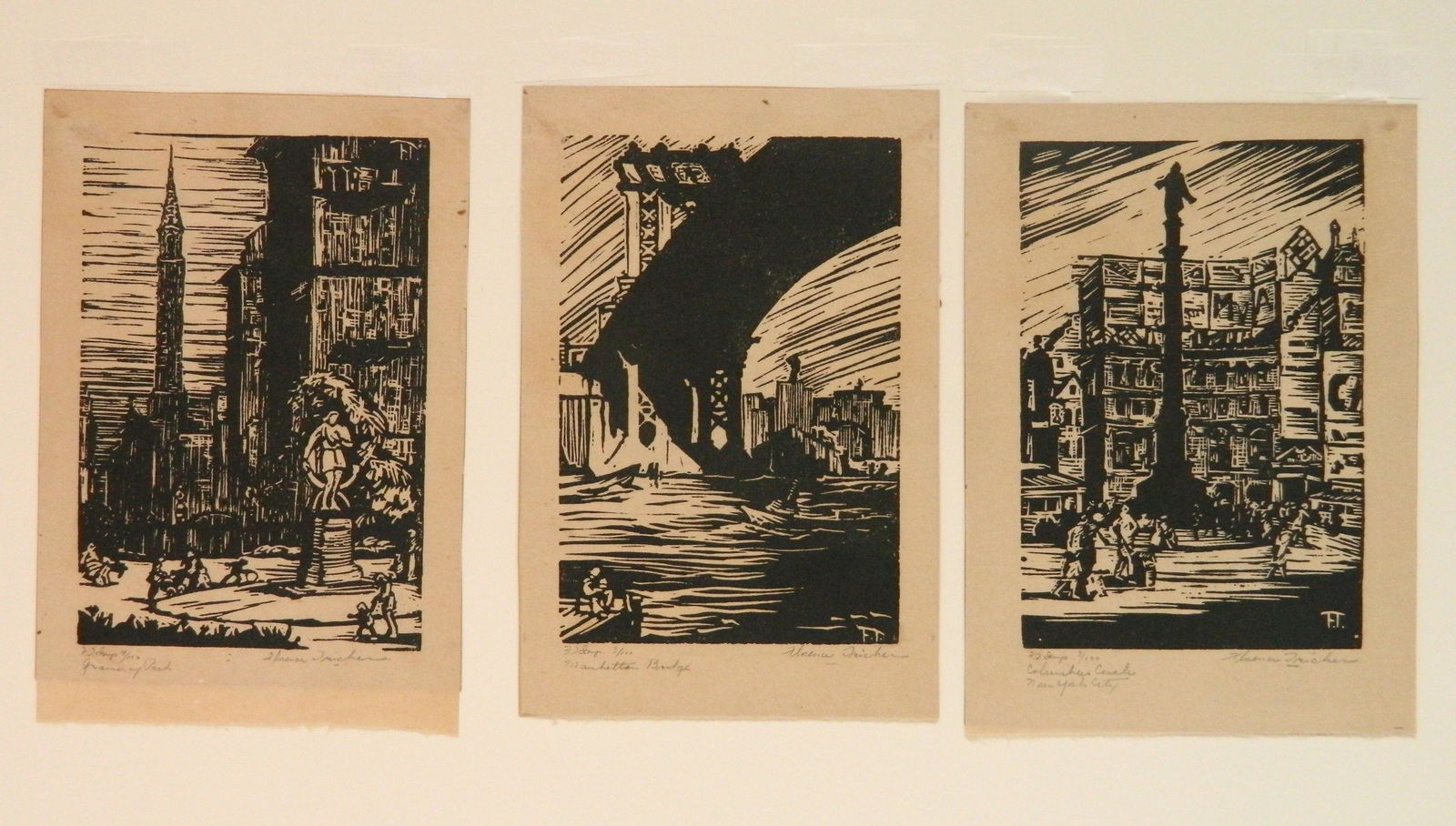 3 Florence Tricker woodblocks (1 of 6)
