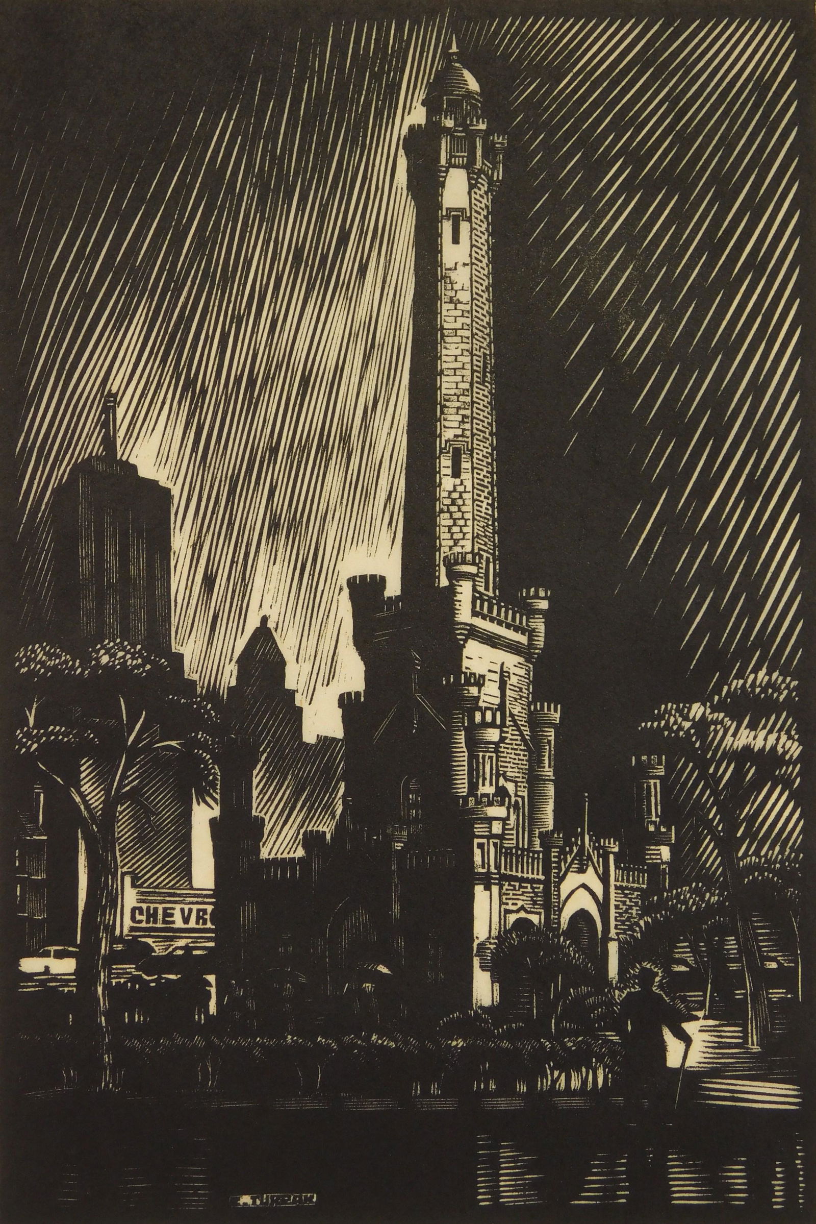 Charles Turzak woodcut (1 of 5)