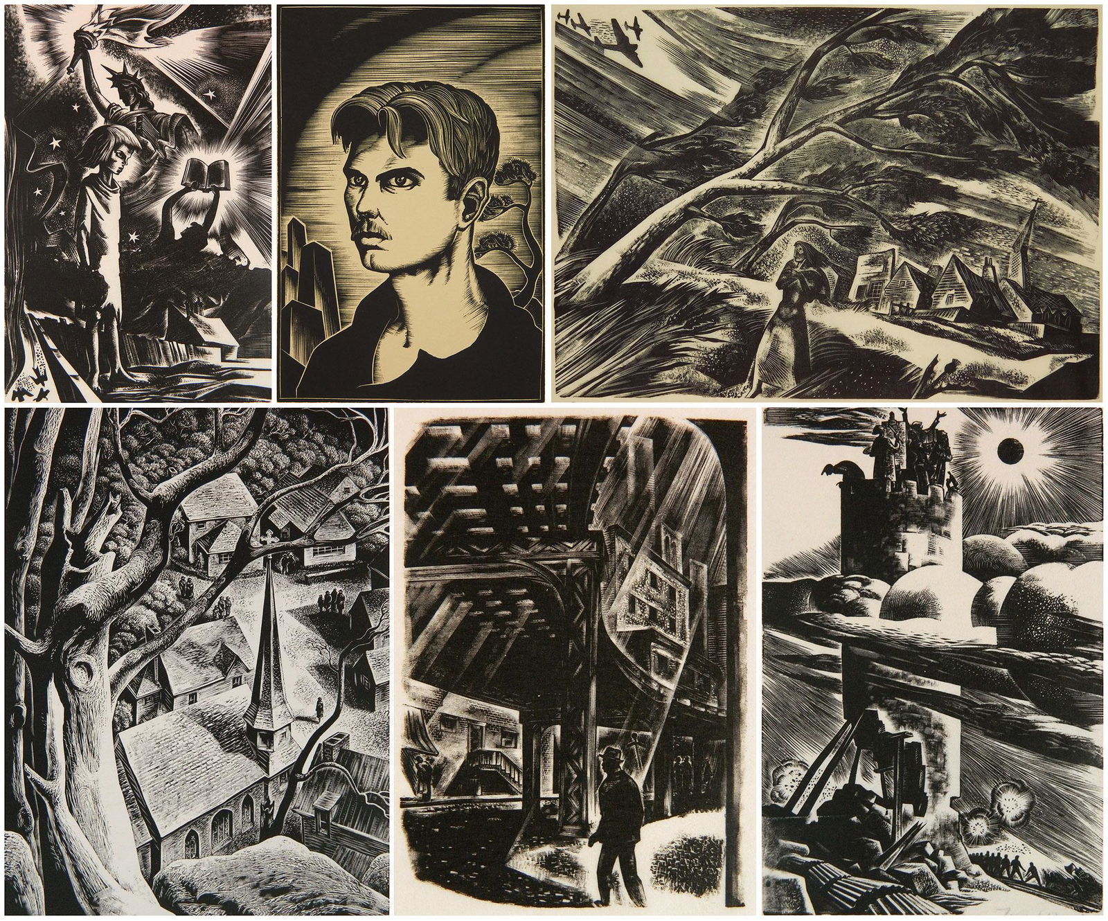 6 Lynd Ward wood engravings (1 of 19)