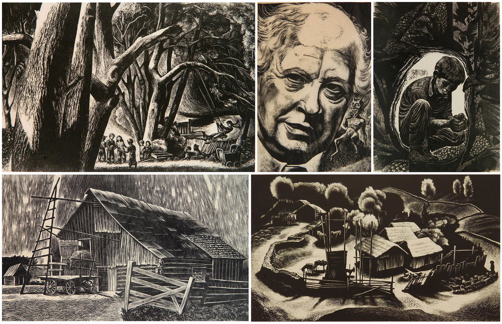 5 Lynd Ward wood engravings (1 of 16)