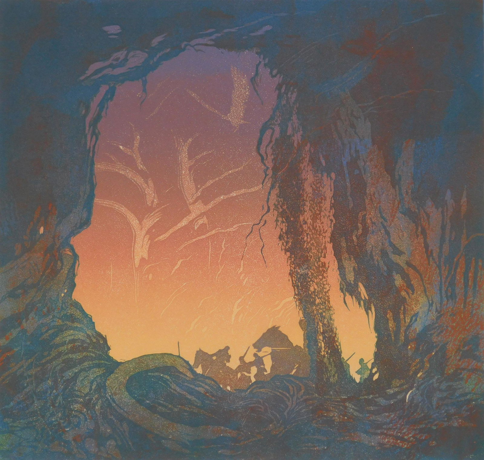 Ernest Watson woodblock in colors (1 of 5)