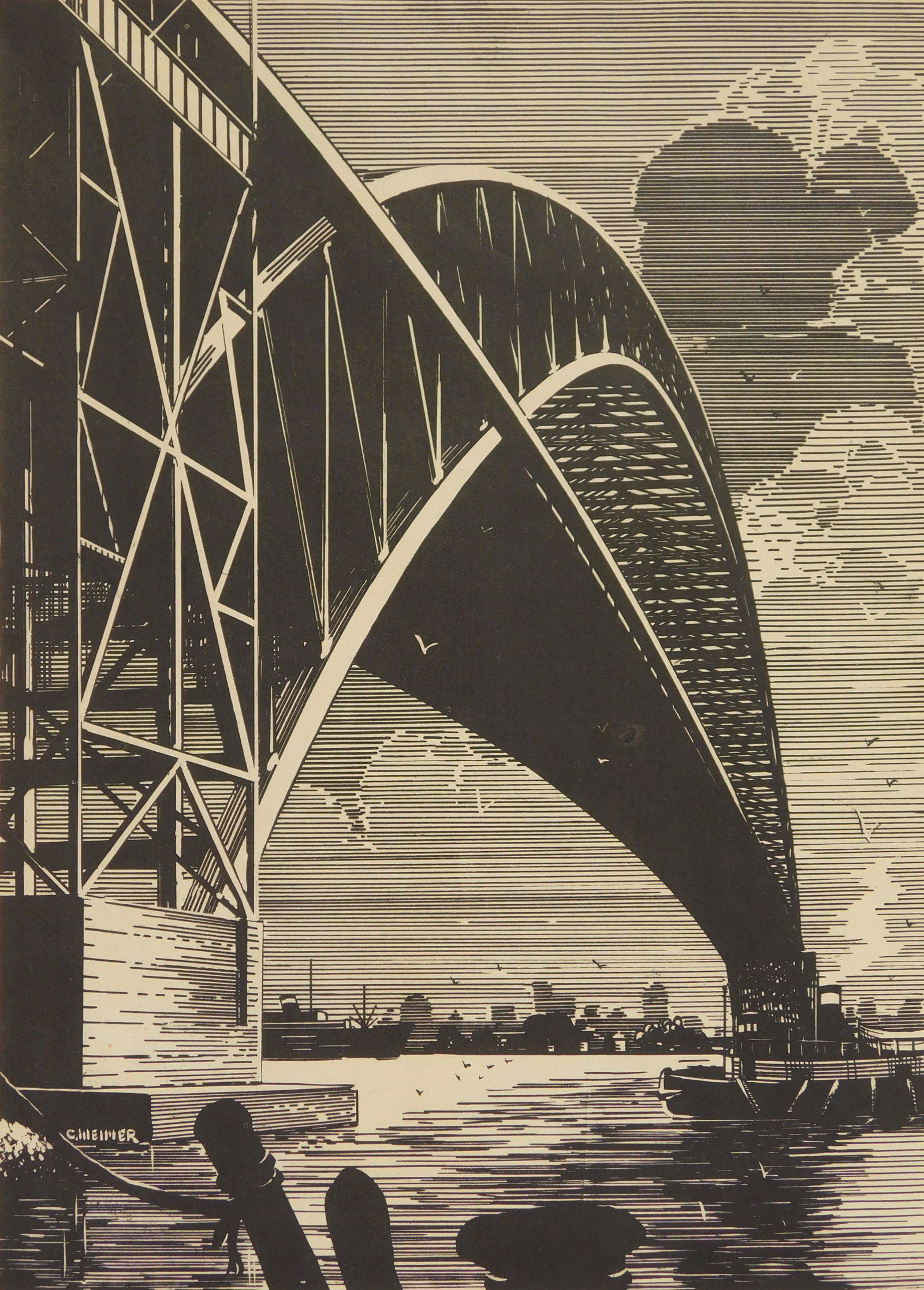 Charles Weimer woodcut (1 of 5)