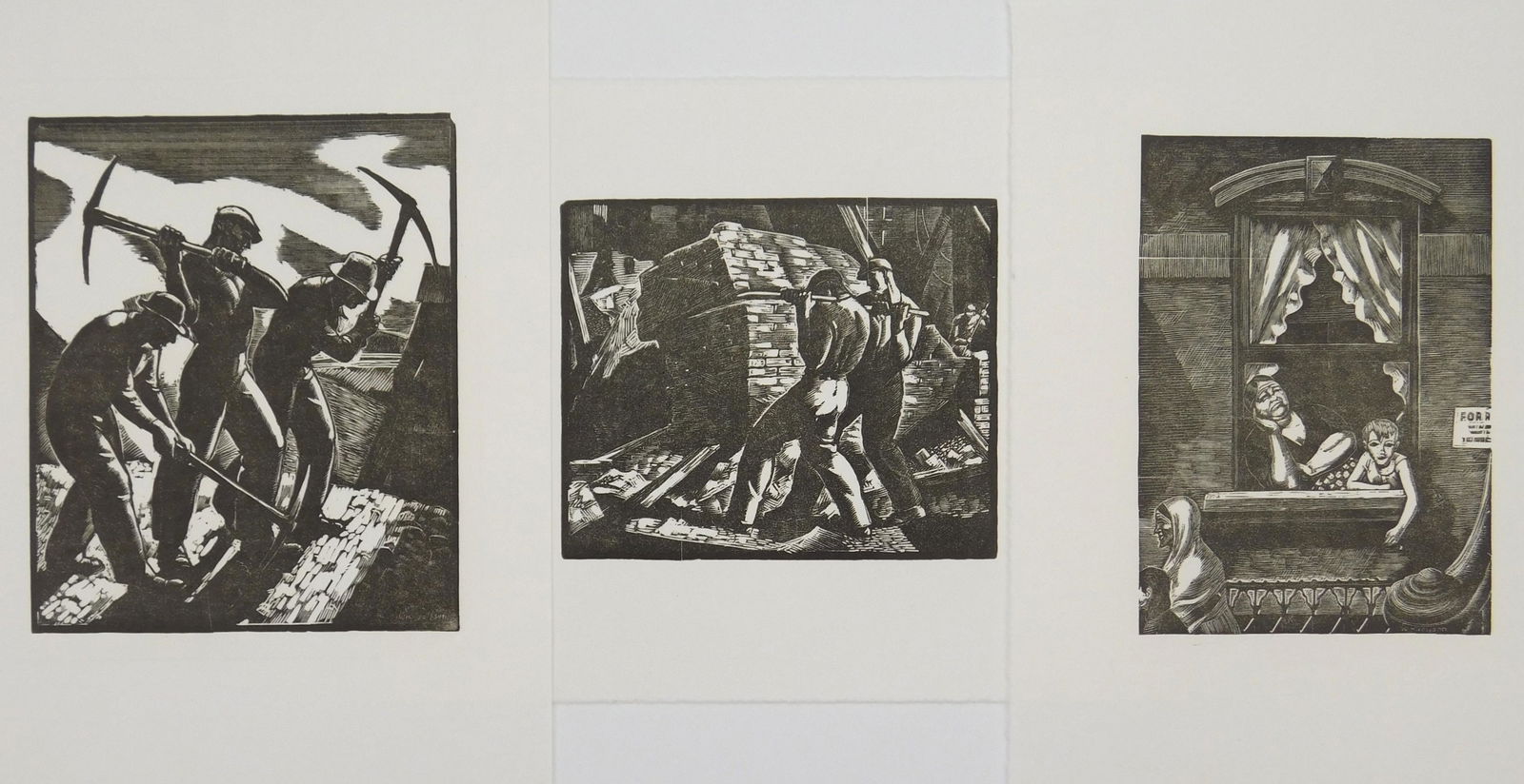 3 William Wolfson wood engravings (1 of 7)