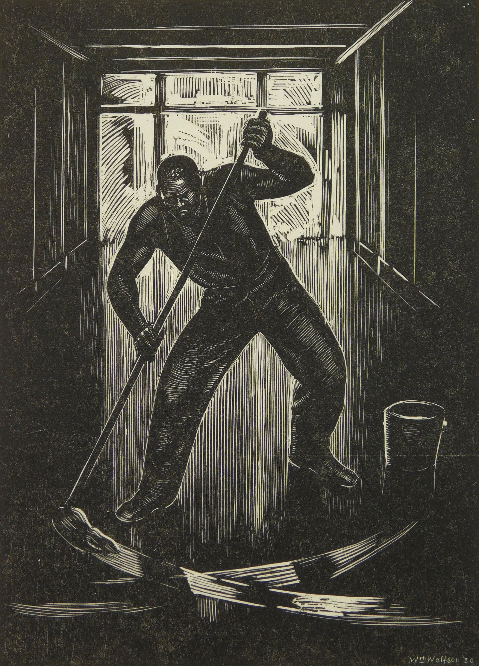 William Wolfson wood engraving (1 of 4)