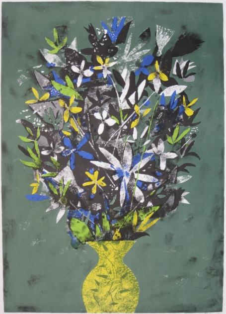 Arnold Blanch lithograph: Arnold Blanch- "Bouquet"- lithograph in colors, 1959, signed in pencil, AAA edition. 24 x 17 1/4''