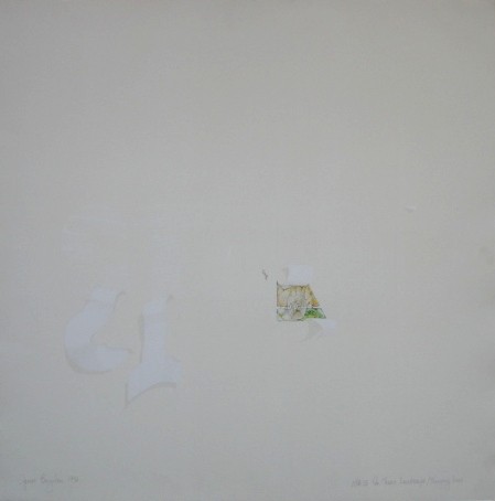James Boynton silkscreen: James Boynton- ''South Texas Landscape / Tanguy Lens''- silkscreen in colors, 1974, signed, dated, titled and numbered 'A.P.25'. 22 x 22''