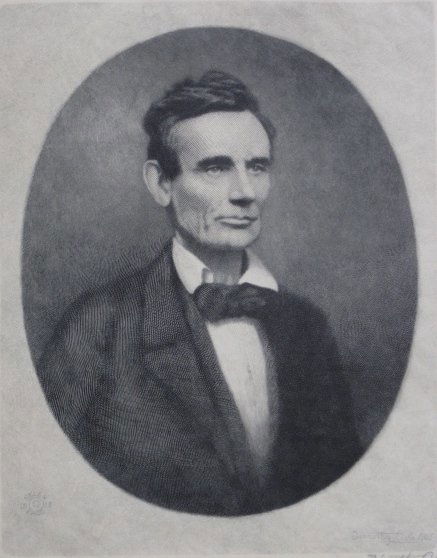 Timothy Cole engraving: Timothy Cole- Abraham Lincoln- engraving, 1928, signed in pencil, copyright Helen Fagg. 10 7/8 x 8 1/2''