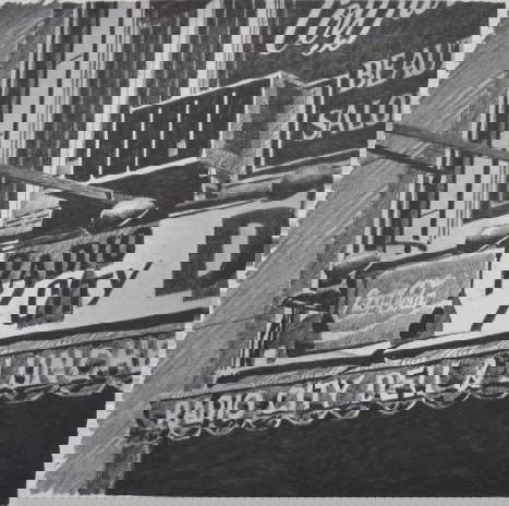 Robert Cottingham off-set lithograph: Robert Cottingham- ''Radio City Deli''- off-set lithograph, signed in pencil, very good condition. 10 1/2 x 10 1/2''