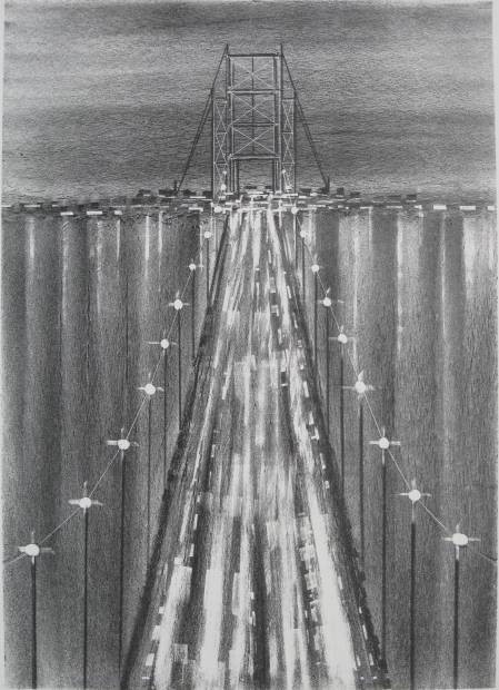 Richard Florsheim lithograph: Richard Florsheim- ''Rush Hour'' (Iacono 195)- lithograph, signed and numbered in pencil, edition of 250, old tape hinges recto, very good condition. 14 x 10''