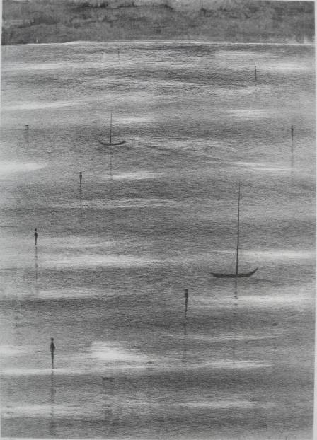 Richard Florsheim lithograph: Richard Florsheim- ''Wetlands'' (Iacono 254)- lithograph, 1975, signed, titled and numbered 50/50 in pencil, very good condition. 14 1/8 x 10''