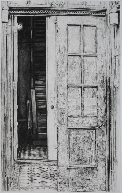 Michael Kirk etchings: Michael Kirk- ''Doorways''- 7 etchings, 1975, all signed and numbered in pencil, edition of 60, from the portfolio ''Doorways'', AAA edition, various sizes.