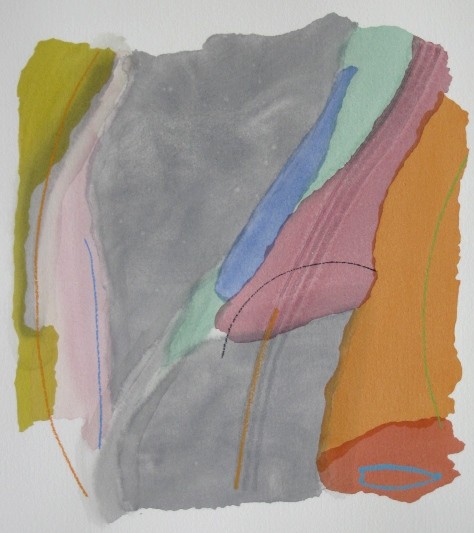 Larry Zox lithograph: Larry Zox- Untitled- lithograph and silkscreen in colors, signed and annotated 'V PP' in pencil. 16 x 16''