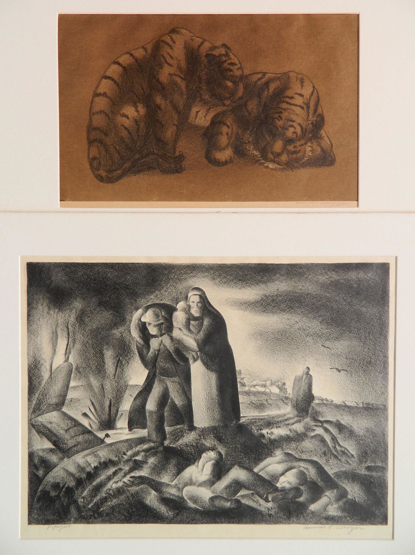 2 Manuel Silberger lithographs (1 of 6)