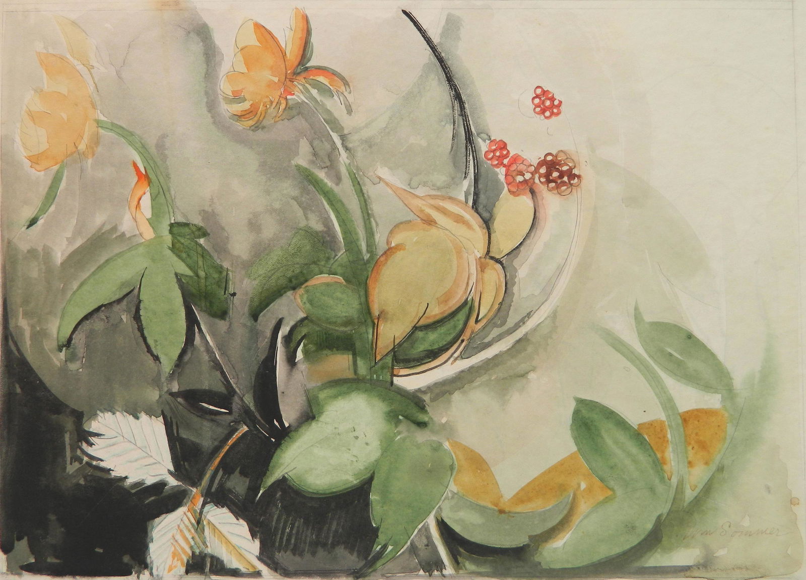 William Sommer watercolor (1 of 4)