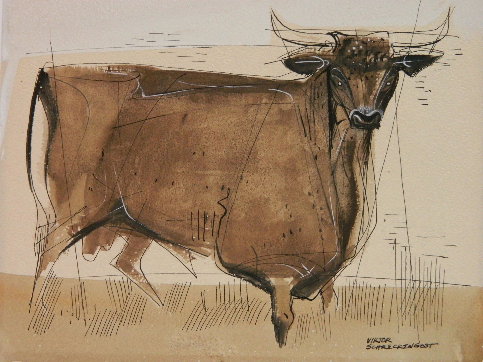 Viktor Schreckengost watercolor (1 of 4)