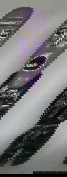 Billy F. Conley wood sculpture: Billy F. Conley (American 20th c.)- Monster Figure- painted wood sculpture, 1995. 37''