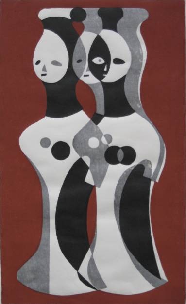 Kiyoshi Saito woodcut: Kiyoshi Saito- ''Clay Image''- woodcut in colors, signed, titled and numbered 168/200 in pencil, very good condition. 20 x 12''