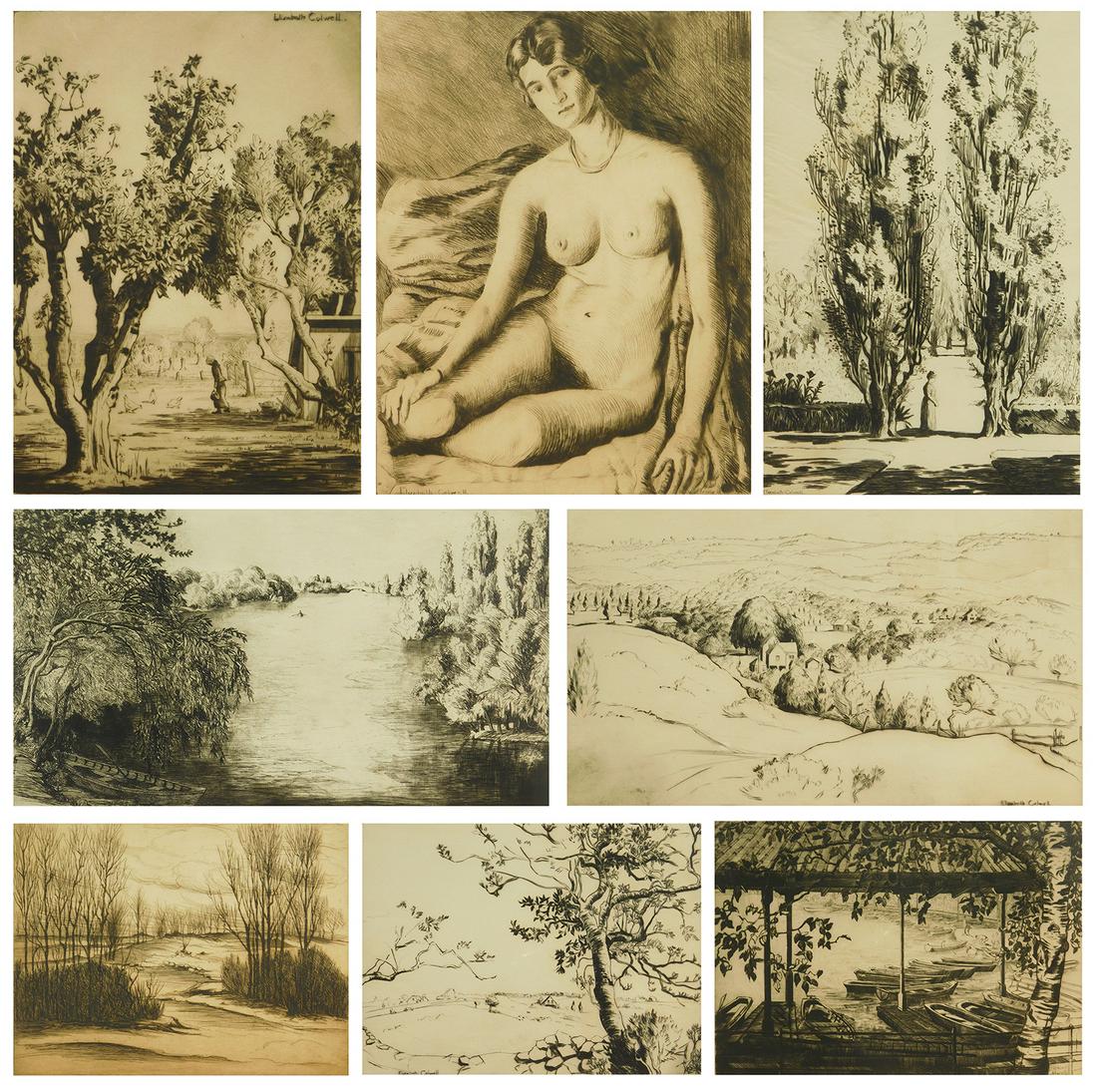 8 Elizabeth Colwell etchings (1 of 10)