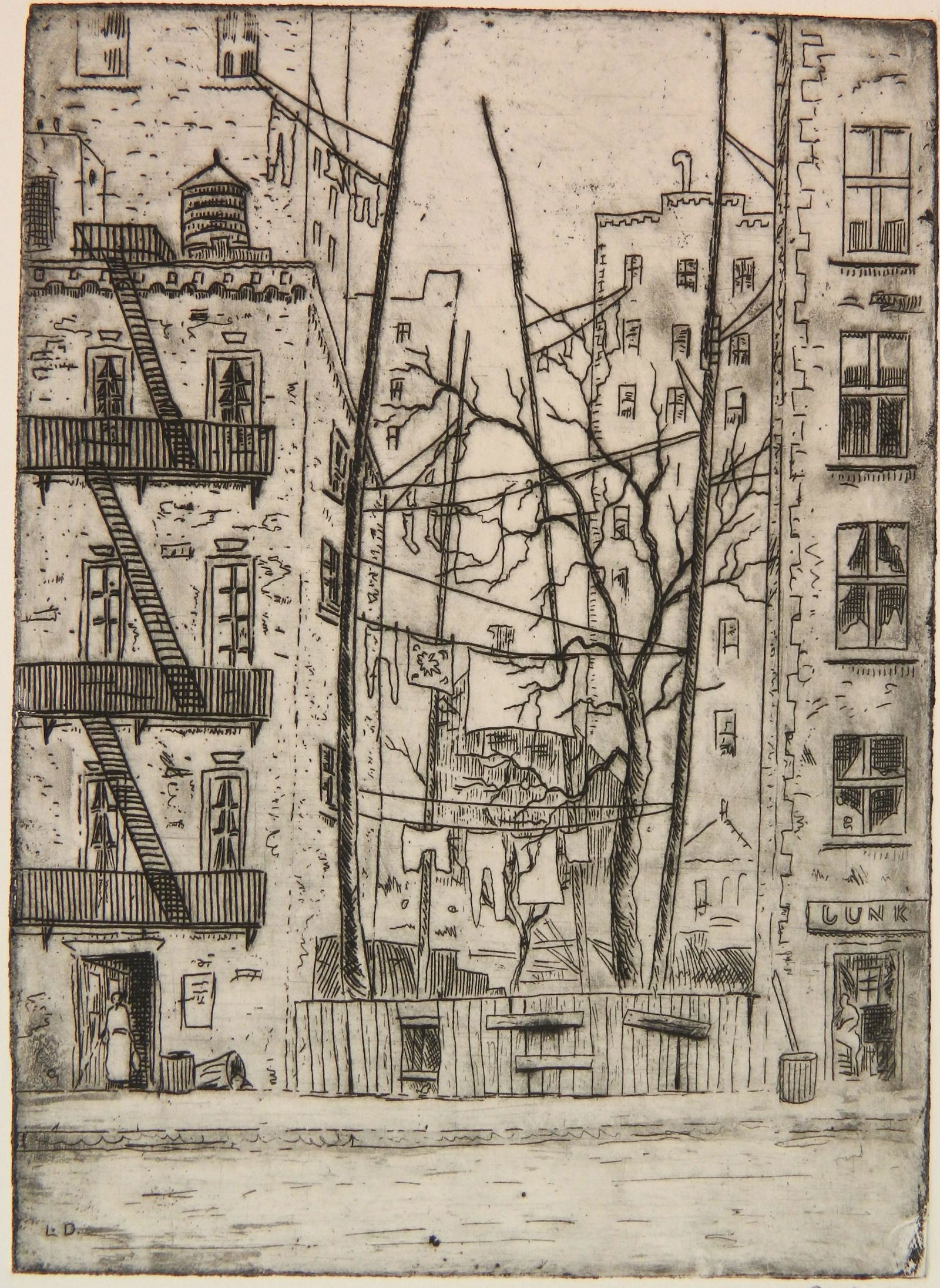 Leon Dolice etching (1 of 4)