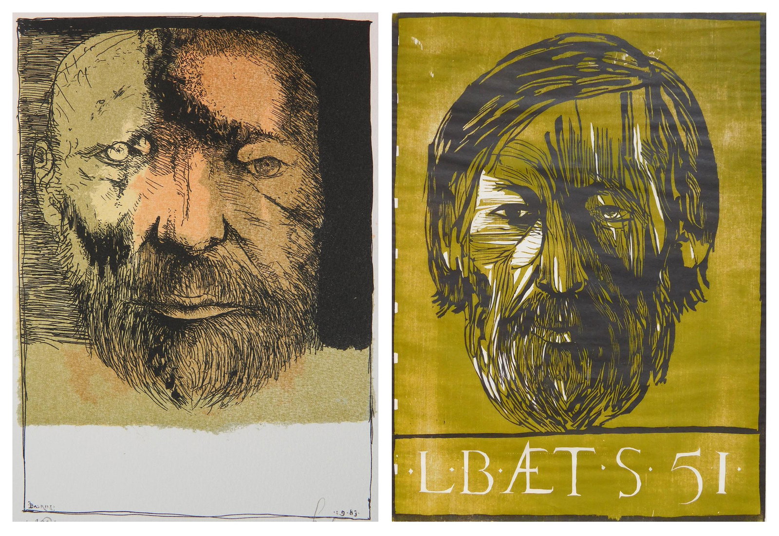 2 Leonard Baskin prints (1 of 9)