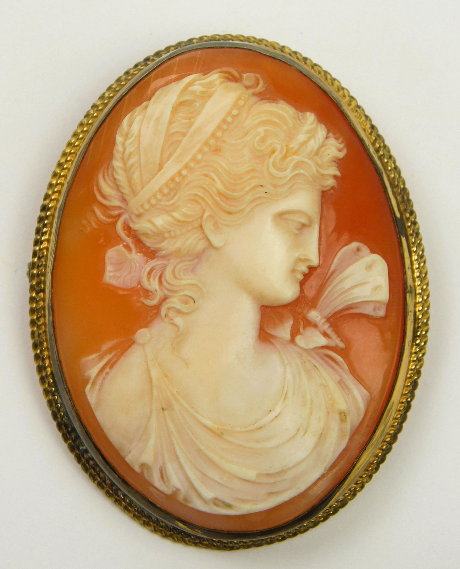 Victorian cameo shell brooch (1 of 3)