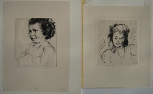 Arthur W. Heintzelman 2 drypoints: Arthur W. Heintzelman (American 1891-1965)- ''Per Dio E Italia'' (Smith 161); ''Pigeon'' (Smith 183)- two drypoints, 1931, 1933, both signed in pencil, editions of 60 each, 'Per Dio E Italia' with min