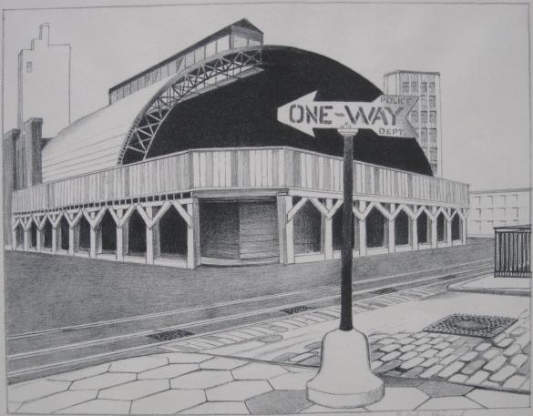 Stefan Hirsch lithograph: Stefan Hirsch (American 1899-1964)- ''One-Way''- lithograph, signed and numbered 29/30 in pencil, very good condition. 9 x 12''; 9 1/4 x 11 7/8''