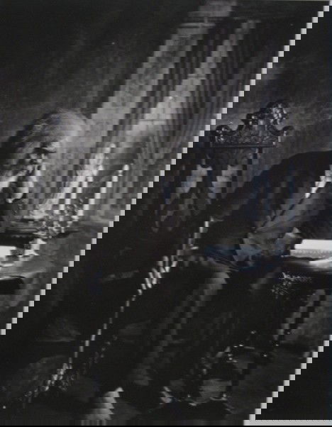 James Van Der Zee photograph: James Van Der Zee (American 1886-1983)- Frederick Douglass- silver gelatin photograph, 1929, as printed in 1981, signed and dated on the mount in pencil, very good condition. 8 3/4 x 6 3/4''