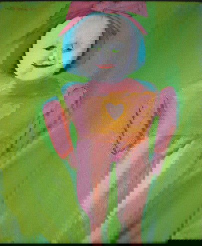 Mary Spain oil: Mary Spain (American 1934-1983)- ''Mama's Boy''- oil on canvas, 1972, signed Mary Spain 1972 upper left. 24 x 20''