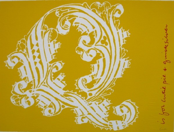 Sister Corita Kent 2 silk-screens: Sister Corita Kent (American 1918-1986)- ''Q is for cutie pie''; ''r is for rabbit''- 2 silk-screens in color, 1968, both signed in pencil, very good condition. 17 x 22 1/2'' ea.