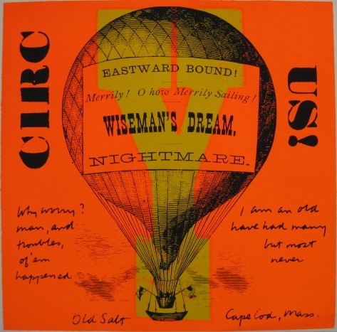 Sister Corita Kent 2 silk-screens: Sister Corita Kent (American 1918-1986)- ''Y why worry''; ''Man in A Sun''- 2 silk-screens in color, 1968, 1972, both signed in pencil, very good condition. 22 3/4 x 22 3/4''; 12 x 23''