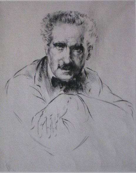 Arthur W. Heintzelman drypoint: Arthur W. Heintzelman- ''Maestro Toscanini'' (Smith 200)- drypoint, 1935, signed in pencil and edition of 40, slightly light stuck. 10 x 8''