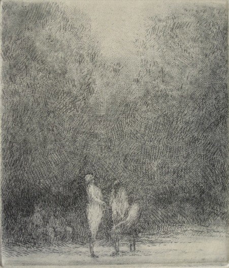 Harold Altman etching: Harold Altman- ''Trio''- etching, signed, titled and annotated 'Artist's Proof' in pencil, very good condition. 4 1/2 x 4''