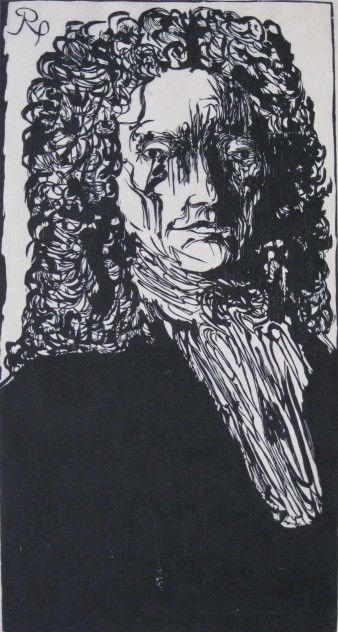 Leonard Baskin wood engraving: Leonard Baskin- ''Rpmeyn de Hooghe'' (Fern & O'Sullivan 507)- wood engraving, 1968, signed, titled and nannotated 'A/P' in penicl, very good condition. 26 1/4 x 13 3/4''