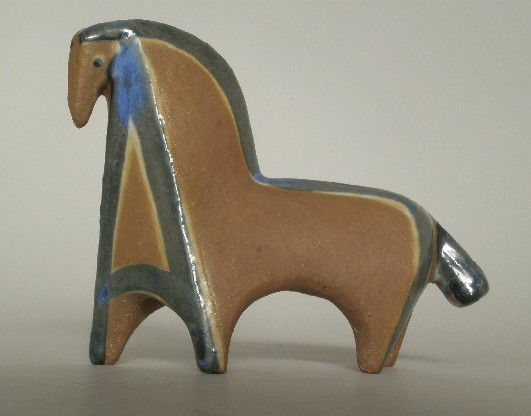 Lisa Larson Ceramic Figurine: Lisa Larson- Ceramic Figurine- Horse, unmarked. 4'' H
