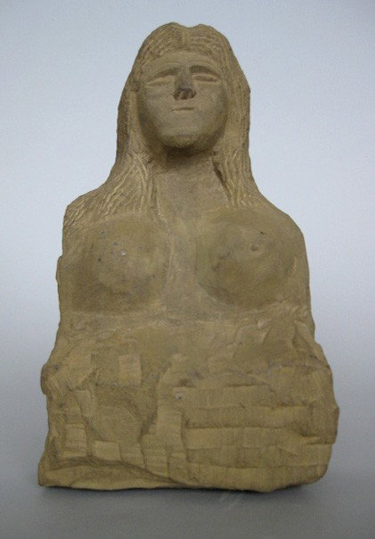 Ernest 'Popeye' Reed sculpture: Ernest 'Popeye' Reed- Mermaid Bust- sandstone sculpture, signed E. Reed on back. 7''