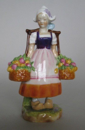 Royal Worcester porcelain figurine: Royal Worcester porcelain figurine- ''Dutch Girl'', modelled by F. Gertner, no. 2922, marked, very good condition. 5''h