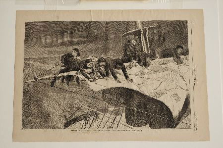 4 Winslow Homer wood engravings: after Winslow Homer- ''Our Next President''; ''Christmas Belles''; ''Winter at Sea- Taking in Sail Off The Coast'' and ''The Summit of Mount Washington'' (Beam 134, 147, 149,151)- 4 wood engravings, 1